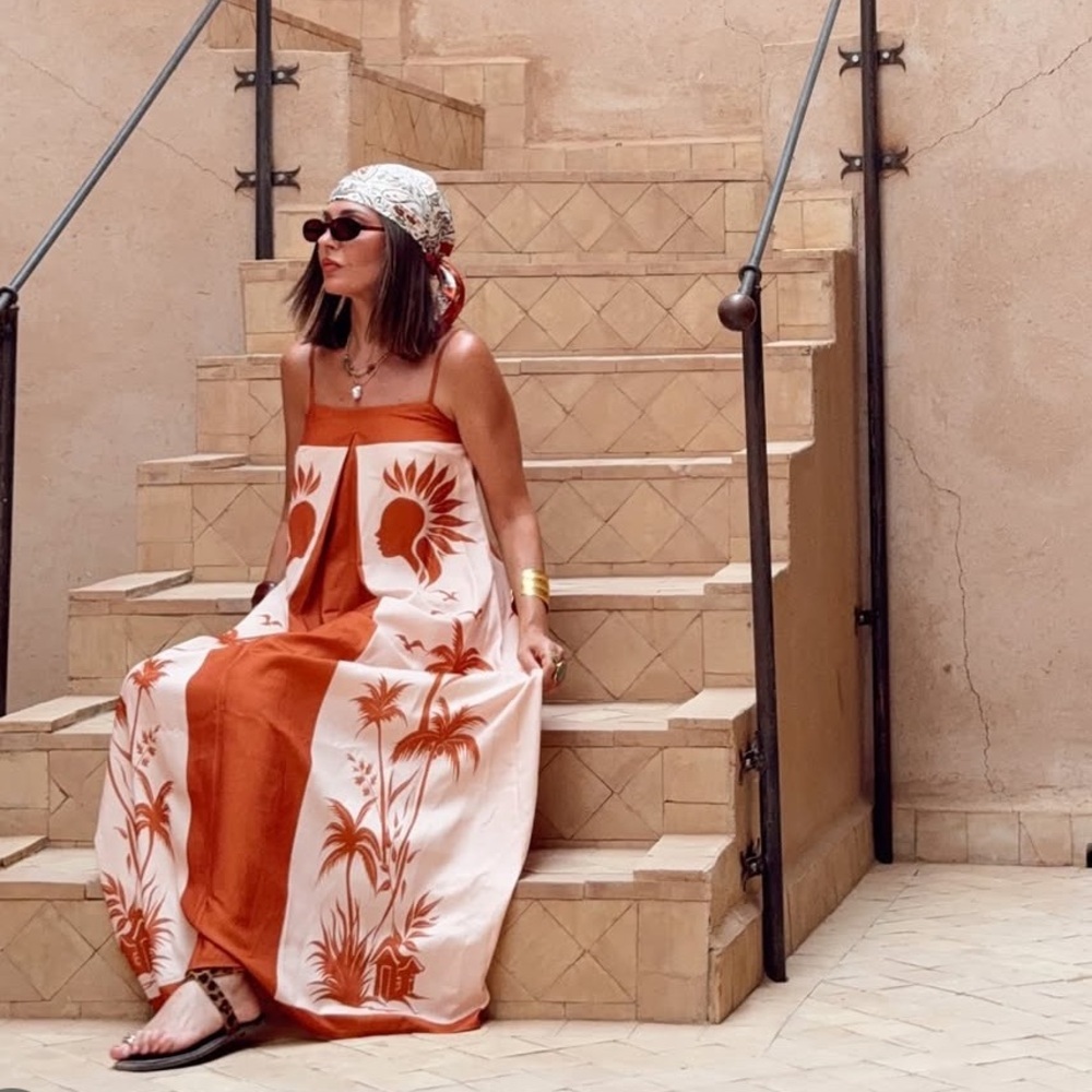 Commense Tropical Print Maxi Dress
